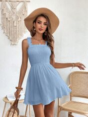 Акція на Сукня літня жіноча Shein GD-00209507 S Сіро-блакитна від Rozetka