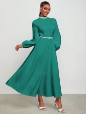 Акция на Плаття вечірнє довге осіннє жіноче SHEIN GD-00179379 XS Зелене от Rozetka
