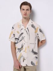Акція на Сорочка літня чоловіча Colin's CL1074186BPD S Beige Printed від Rozetka