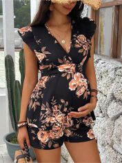Акція на Комбінезон для вагітних SHEIN GD-00198522 XL Чорний від Rozetka