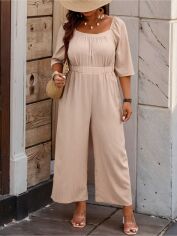 Акція на Комбінезон жіночий SHEIN GD-00224559 1XL Кремовий від Rozetka