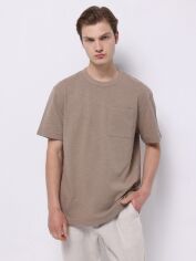 Акція на Футболка бавовняна довга чоловіча Colin's CL1074161TPE M Taupe від Rozetka