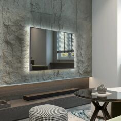 Акція на Дзеркало з LED-підсвічуванням Art-com 500х700 мм без сенсорної кнопки чорне (AP black 500x700 mm) від Rozetka