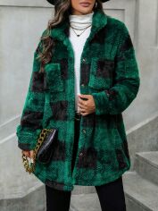 Акция на Куртка демісезонна жіноча SHEIN GD-00199020 L Темно-зелена от Rozetka