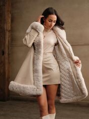 Акція на Куртка демісезонна жіноча SHEIN GD-00209420 L Бежева від Rozetka