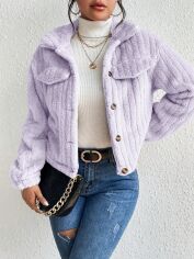 Акція на Куртка демісезонна жіноча SHEIN GD-00198163 2XL Фіолетова від Rozetka