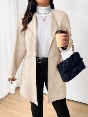 Акція на Пальто жіноче SHEIN GD-00222546 2XL Кремове від Rozetka