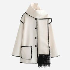 Акція на Пальто жіноче SHEIN GD-00197584 S Біле від Rozetka