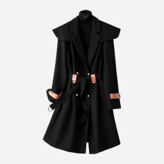 Акція на Пальто жіноче SHEIN GD-00197669 4XL Чорне від Rozetka