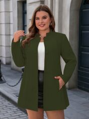 Акція на Жіноче пальто SHEIN GD-00198309 3XL Зелене від Rozetka