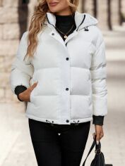 Акція на Куртка зимова жіноча SHEIN GD-00196847 XL Кремова від Rozetka
