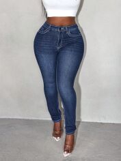 Акція на Джинси Skinny жіночі SHEIN GD-00178833 30 Темно-сині від Rozetka