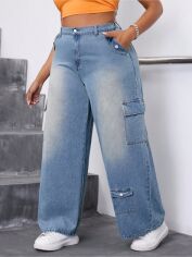 Акция на Джинси жіночі SHEIN GD-00220786 4XL Сині от Rozetka