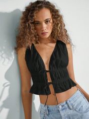Акция на Топ жіночий SHEIN GD-00194998 S Чорний от Rozetka