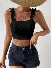 Акция на Топ жіночий SHEIN GD-00215359 XL Чорний от Rozetka