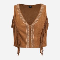 Акция на Топ жіночий SHEIN GD-00196308 2XL Коричневий от Rozetka