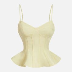 Акция на Топ жіночий SHEIN GD-00224848 S Гірчичний от Rozetka