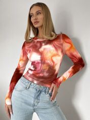 Акція на Лонгслів довгий жіночий SHEIN GD-00219308 M Червоний від Rozetka