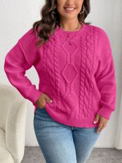 Акція на Джемпер жіночий SHEIN GD-00197168 2XL Фуксія від Rozetka