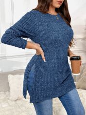 Акція на Джемпер жіночий SHEIN GD-00210628 0XL Темно-синій від Rozetka
