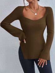 Акція на Джемпер жіночий SHEIN GD-00209543 XL Коричневий від Rozetka