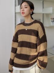 Акція на Джемпер жіночий SHEIN GD-00193491 XL Коричневий від Rozetka
