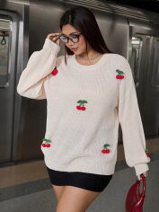 Акція на Джемпер жіночий SHEIN GD-00193826 2XL Кремовий від Rozetka