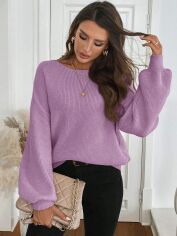 Акція на Джемпер жіночий SHEIN GD-00218832 S Фіолетовий від Rozetka