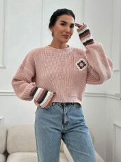 Акція на Джемпер жіночий SHEIN GD-00193489 One Size Рожевий від Rozetka