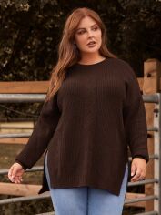 Акція на Джемпер жіночий SHEIN GD-00193757 3XL Коричневий від Rozetka