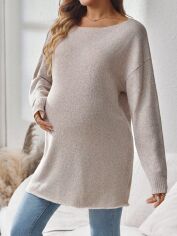 Акція на Джемпер для вагітних жіночий SHEIN GD-00198906 XL Кремовий від Rozetka