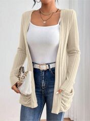 Акція на Кардиган жіночий SHEIN GD-00215711 5XL Кремовий від Rozetka