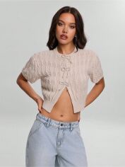 Акція на Кардиган жіночий SHEIN GD-00193804 L Бежевий від Rozetka