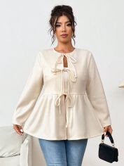 Акция на Кардиган жіночий SHEIN GD-00200502 4XL Кремовий от Rozetka
