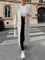 Акція на Кардиган жіночий SHEIN GD-00193426 One Size Бежевий від Rozetka