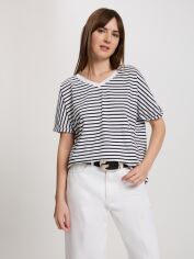 Акція на Футболка бавовняна жіноча Cross Jeans 56190-008 M Біла від Rozetka