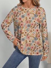 Акція на Футболка довга жіноча SHEIN GD-00224547 S Різнобарвна від Rozetka
