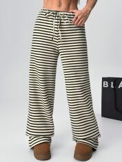 Акція на Штани жіночі SHEIN GD-00219147 S Чорний з білим від Rozetka