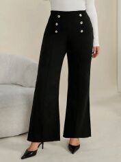 Акция на Штани жіночі SHEIN GD-00211685 2XL Чорні от Rozetka