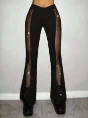 Акція на Штани жіночі SHEIN GD-00223521 M Чорні від Rozetka