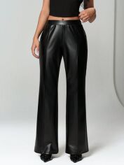 Акція на Штани зі штучної шкіри жіночі SHEIN GD-00223909 M Чорні від Rozetka