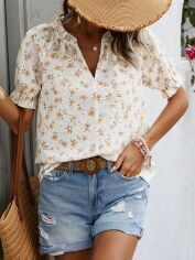 Акція на Блузка жіноча SHEIN GD-00197927 XL Біла від Rozetka