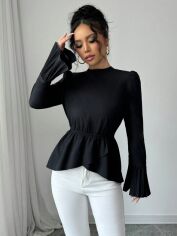 Акція на Блузка жіноча SHEIN GD-00215607 M Чорна від Rozetka