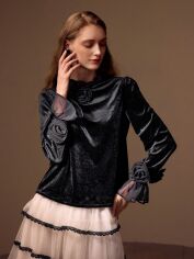 Акція на Блузка жіноча SHEIN GD-00199003 L Чорна від Rozetka