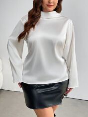 Акция на Блузка жіноча SHEIN GD-00200715 0XL Кремова от Rozetka