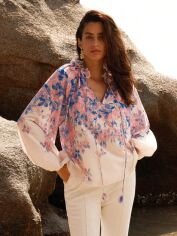 Акція на Блузка жіноча SHEIN GD-00196862 L Рожева від Rozetka