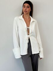 Акція на Блузка жіноча SHEIN GD-00197903 L Бежева від Rozetka