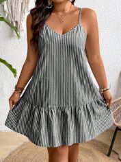 Акція на Сарафан жіночий SHEIN GD-00214850 2XL Чорно-білий від Rozetka