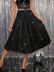 Акція на Спідниця літня жіноча SHEIN GD-00199002 XL Чорна від Rozetka