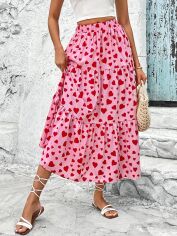 Акція на Спідниця літня жіноча SHEIN GD-00215271 M Рожева від Rozetka